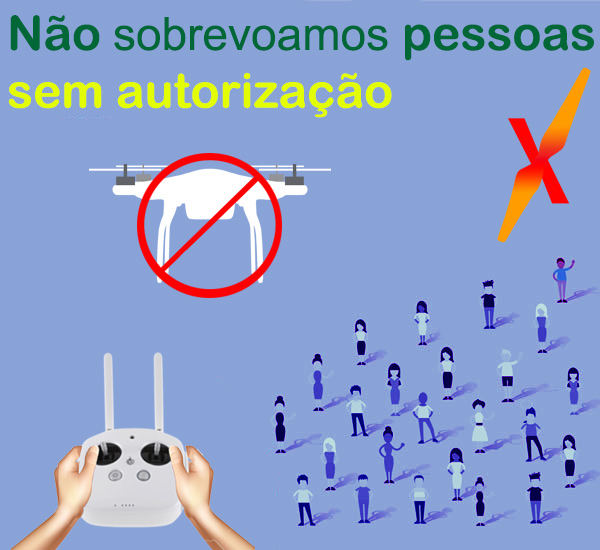 sobrevoamos pessoas apenas com autorização