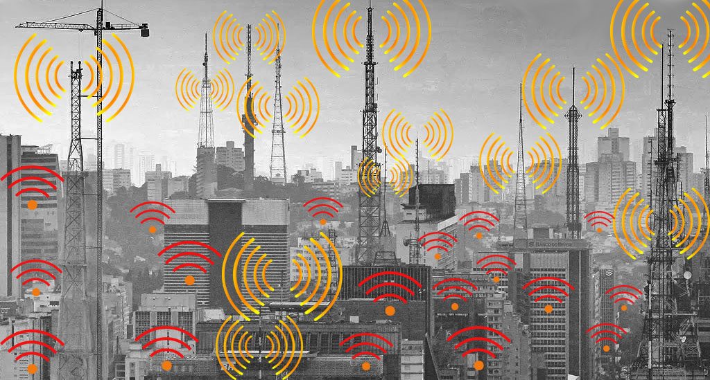 Av. Paulista Antenas e milhares de transmissões simultâneas