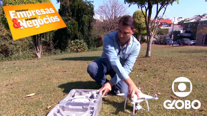 Max Drone em matéria com a Rede Globo