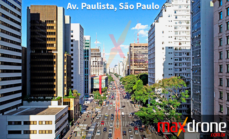 Drone em São Paulo SP - Foto de drone da Av. Paulista