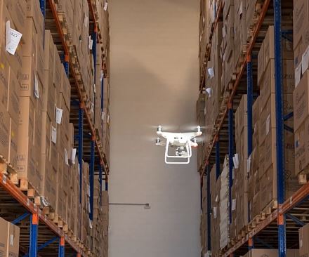 contagem de inventario com drone