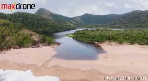 Foto com drone lagoa azul Caraguatatuba SP
